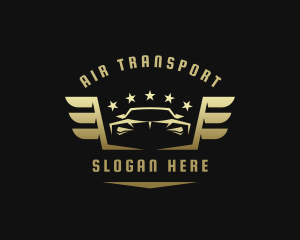 Golden Car Wings logo design