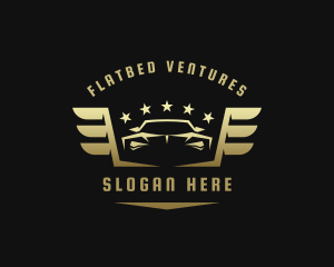 Golden Car Wings logo design