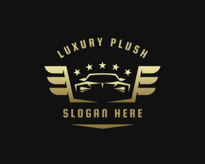 Golden Car Wings logo design