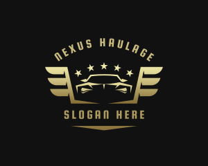 Golden Car Wings logo design