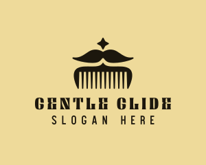 Mustache Comb Grooming logo