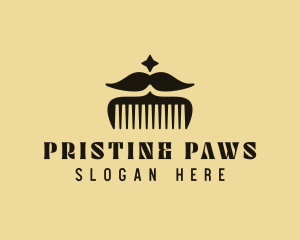 Mustache Comb Grooming logo