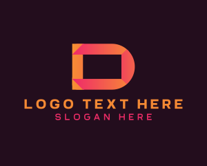 Modern Business Letter D logo