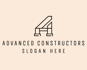 Architecture Structure Letter A logo design