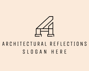 Architecture Structure Letter A logo design