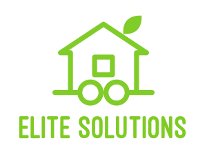 Green Eco Wheel House Logo