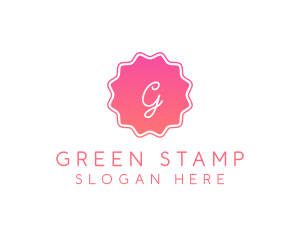 Dainty Gradient Stamp logo design