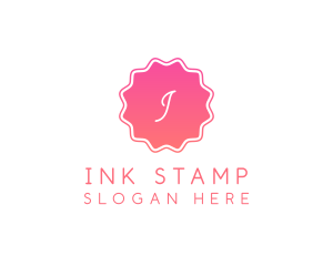 Dainty Gradient Stamp logo design