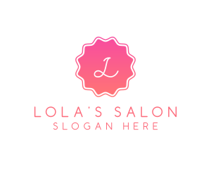 Dainty Gradient Stamp logo design