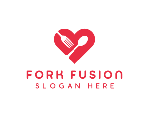 Spoon Fork Heart logo design