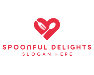 Spoon Fork Heart logo design