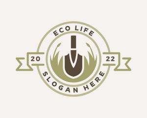 Eco Grass Shovel logo design