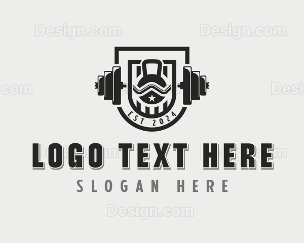 Barbell Bodybuilding Weightlifter Logo