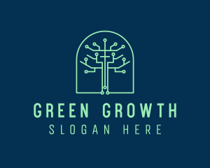 Green Tree Circuitry  logo design