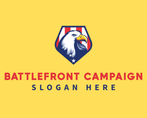 Patriotic Eagle Shield logo design