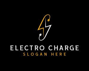 Electric Plug Lightning logo design