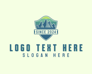 Hiking - Mountain Summit Hiking logo design
