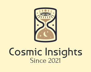 Cosmic Eye Hourglass logo design