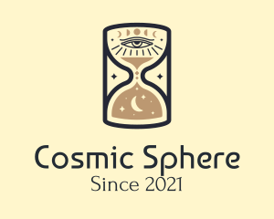 Cosmic Eye Hourglass logo design