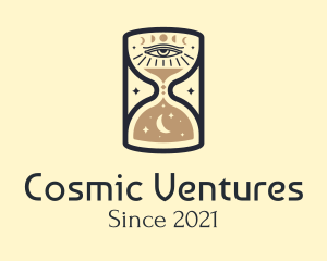Cosmic Eye Hourglass logo design