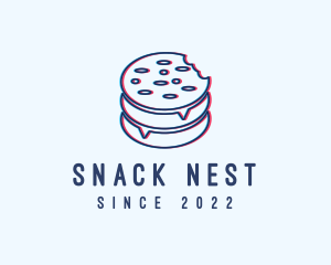 Cookie Snack Glitch logo design