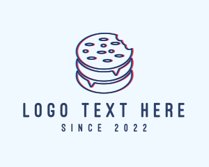 Snack - Cookie Snack Glitch logo design