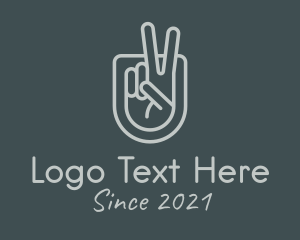 Finger Peace Symbol  logo