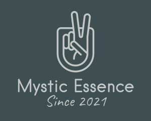 Finger Peace Symbol  logo design