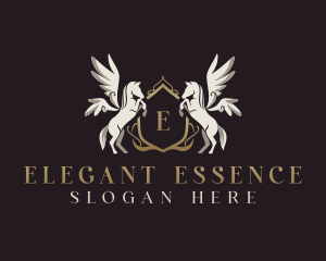 Classic Pegasus Crest logo design