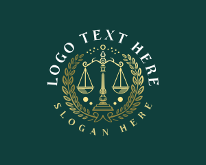 Law Scale Wreath logo