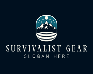 Outdoor Mountain Hiking  logo design