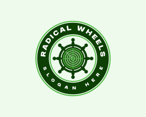 Helm Wheel Radar logo design