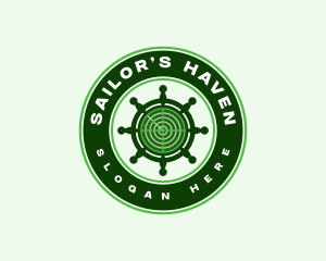 Helm Wheel Radar logo design