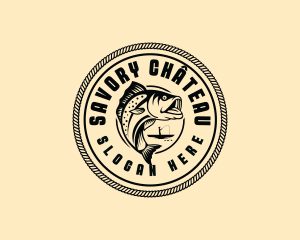 Fishing Rope Fish logo design