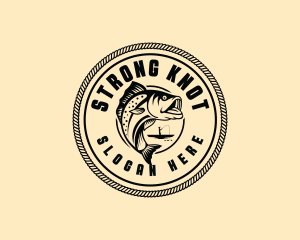 Fishing Rope Fish logo design