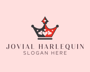 Royal Heart Crown logo design