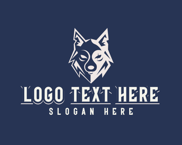 Wolf logo example 3