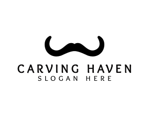 Mustache Horns Barber logo design