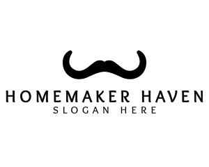 Mustache Horns Barber logo design