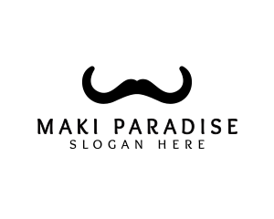 Mustache Horns Barber logo design