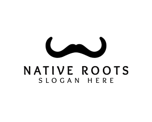 Mustache Horns Barber logo design