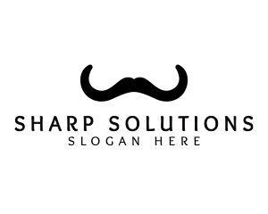 Mustache Horns Barber logo design