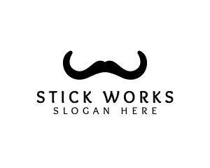 Mustache Horns Barber logo design