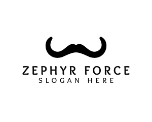 Mustache Horns Barber logo design