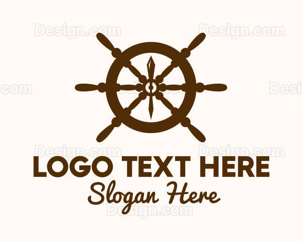 Ship Helm Navigation Logo