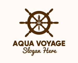 Ship Helm Navigation logo design