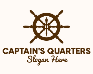 Ship Helm Navigation logo design