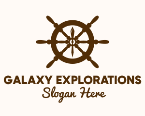 Ship Helm Navigation logo design