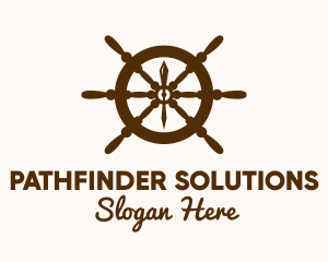 Ship Helm Navigation logo design