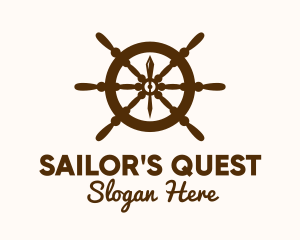 Ship Helm Navigation logo design